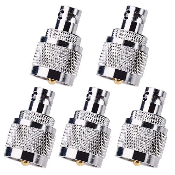 5 stk. Radio PL259 RF Koaksial Koaks Adapter UHF Han til BNC Hun To-vejs Hovedstik