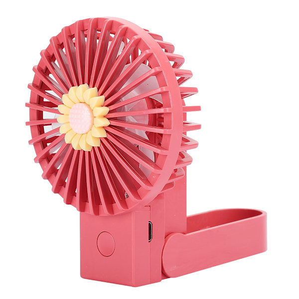 Håndholdt Mini-ventilator Foldbar USB Genopladelig Desktop Air Cooler til Udendørs Sommergave Rød