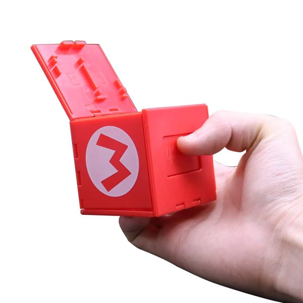 Foldbar Mario-spilopbevaringsboks til Switch-spilkort, til Nintendo Switch-spilkort-etui op til 16 spilkort Mario-M