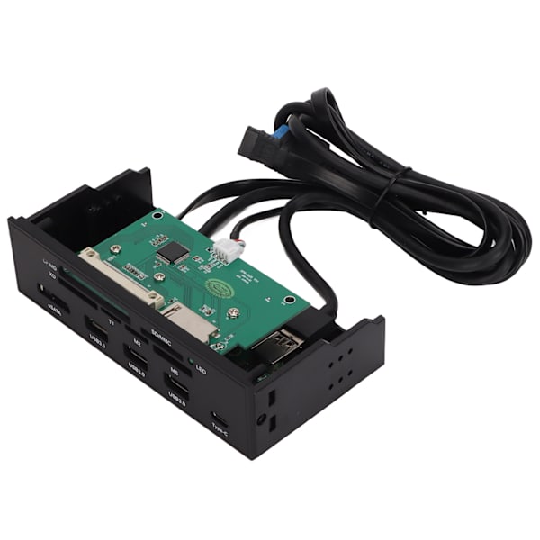 Strömdriven USB-hubb 5,25 tum God prestanda Fullt utrustad 5 Gbps bandbredd 11 platser Datortillbehör