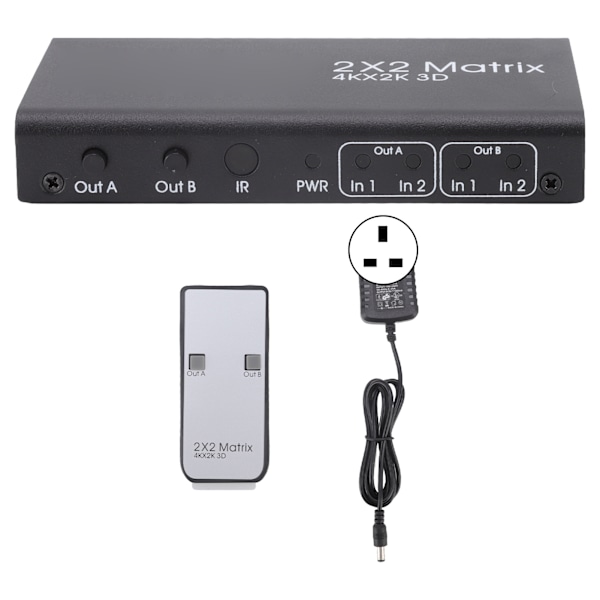 HD Multimedia Interface Switcher 2 ind 2 ud 4K 30Hz Auto High Definition Multimedia Interface Selector Hub