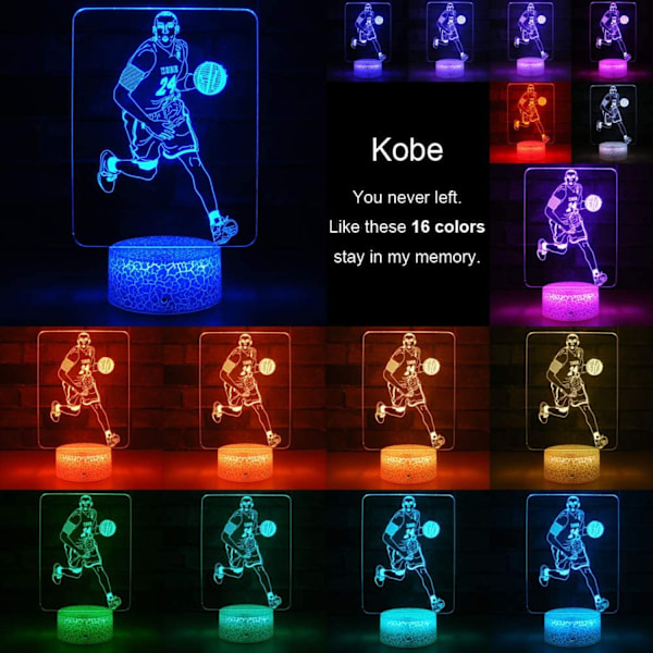 Qinwei Natlampe Basketball Sidebordlampe LED Dekorationslys til Voksne eller Børn