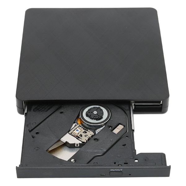 DVD-brännare bärbar dataströmförsörjning 2 i 1 USB3.0-portar mobil extern CD DVD-enhet brännare stöd TF SD-kortläsare svart
