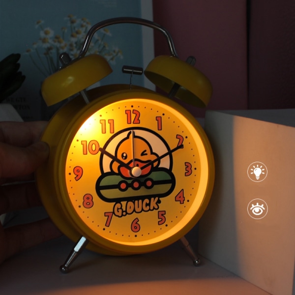 SAYTAY Studentvekkerklokke, Little Yellow Duck Vekkerklokke, Student Home Decoration Desktop Clock (Yellow2)