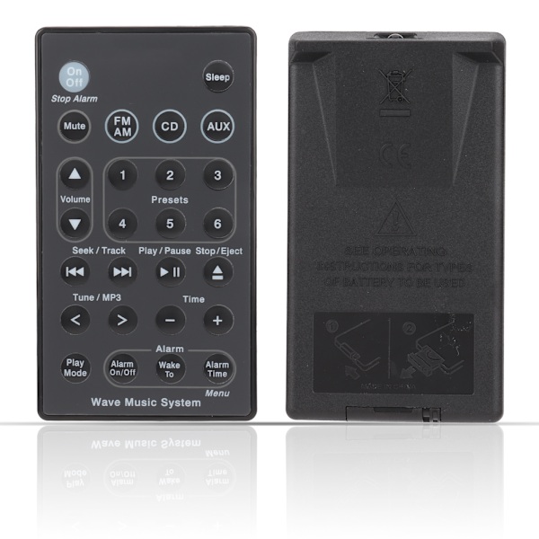 ABS-fjärrkontrollersersättning för B1 Wave Music Multidisc Player System (svart)