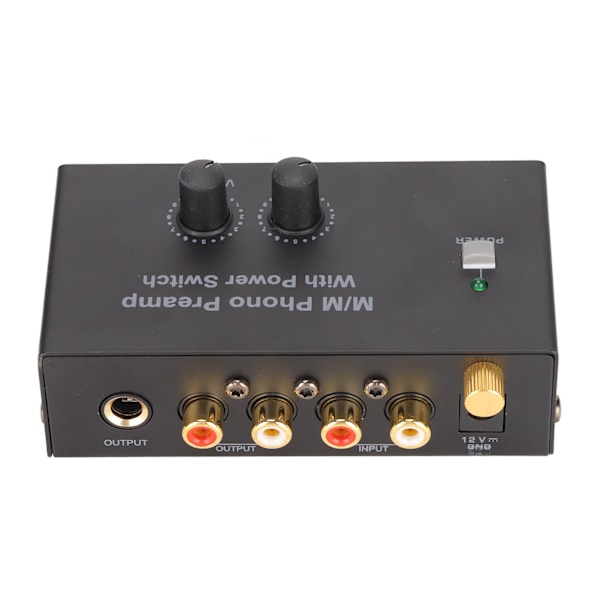 PP500P Phono-esivahvistin Ammattimainen matalan kohinan toiminta Äänilevy Esivahvistin DC 12V sovittimella 100-240V
