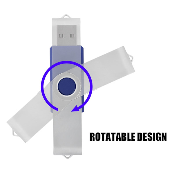 Pyöritettävä karkkivärinen USB 2.0 -muistilaite Peukalo Flash-asema U-levy (sininen 16 Gt)