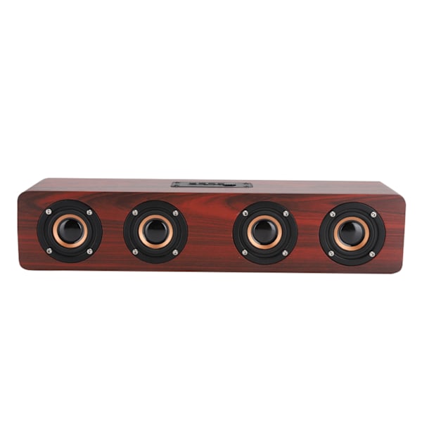 12W W8 Puinen Bluetooth-äänikaiutin TV-kaiutin, tukee liitäntäkorttia / FM / vastaanottavia äänikehotteita (viininpunainen puukuvio (englanti))