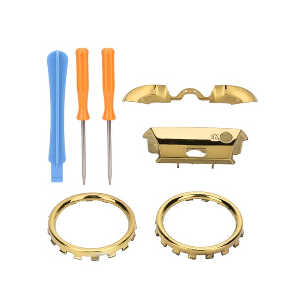 För XBOX ONE ELITE Version LB/RB Thumbstick Accent Rings Kit (Galvaniserad Guld)