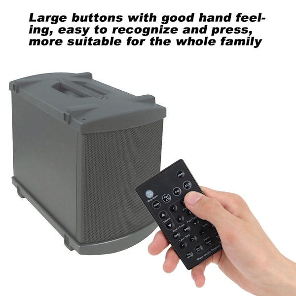 ABS-fjärrkontrollersersättning för B1 Wave Music Multidisc Player System (svart)