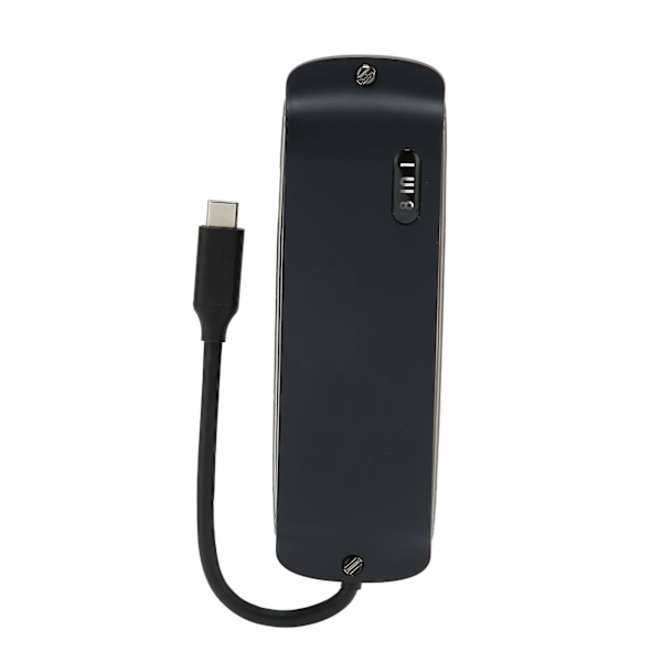 8 in 1 -telakka-asema monitoiminen 4K30Hz HD moniportti USB 100M verkkokortti USB C Hub -sovitin tummansininen