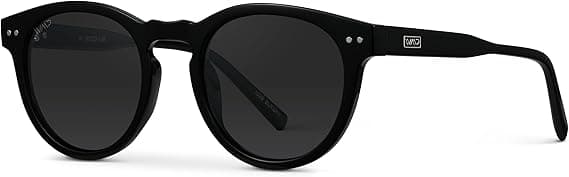 WearMe Pro Polariserte Klassiske Runde Retro Dame Solbriller Black Frame