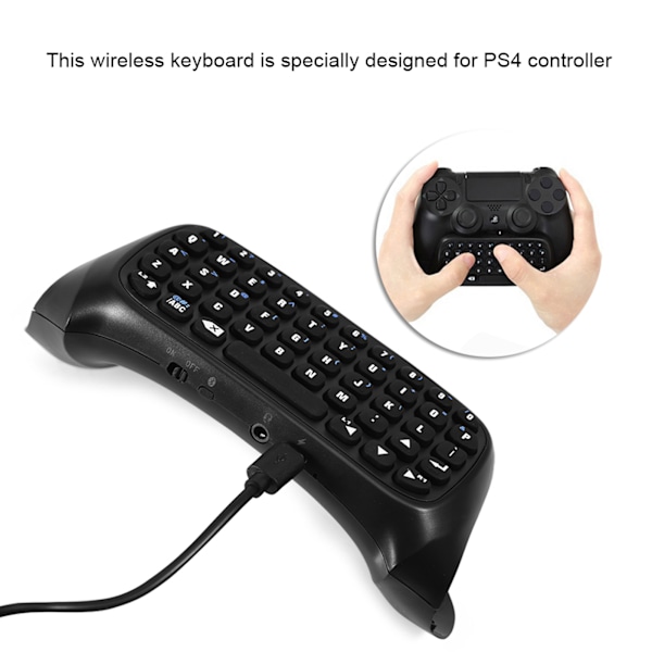 Mini trådlöst Bluetooth-speltangentbord Chatpad för PS4-kontroller