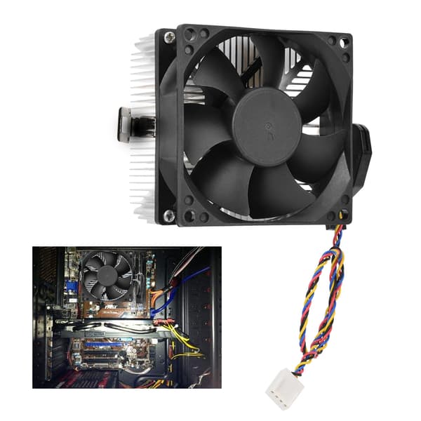 3P/4pin 2000 RPM Computer Køling 8025 Fan Radiator Køler til AMD CPU (Standard Version)