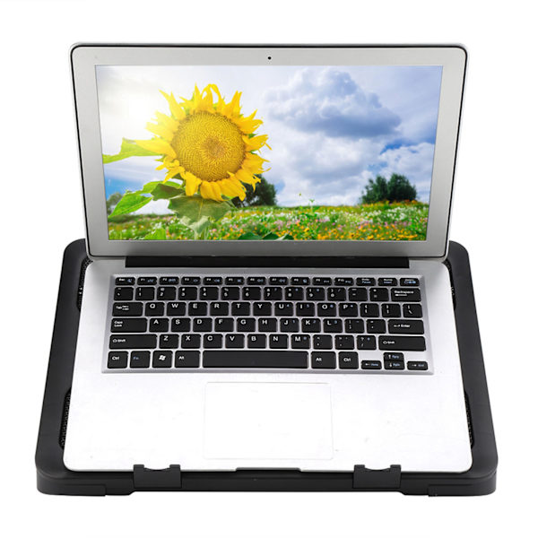 Bärbar, ultraslim, tyst laptop- och notebook-kylplatta, USB-driven, tyst med 5 fläktar och LED