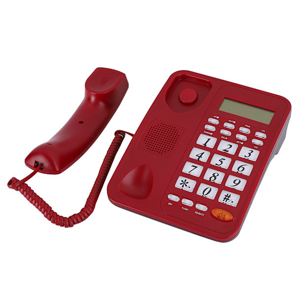 KX‑T8005CID Engelsk Kontor Hemtelefon Fast Telefon Kommunikationsutrustning Röd