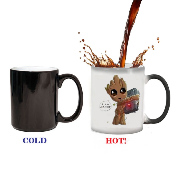 Jeg er Groot Farveskiftende Krus Keramisk Termisk Kaffe Morgenmadskrus
