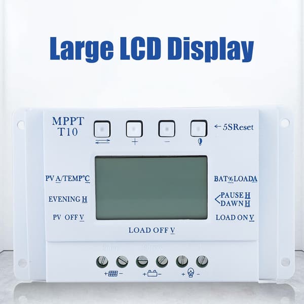 12V intelligent solcellelader MPPT solcellekontroll med LCD-skjerm (20A)