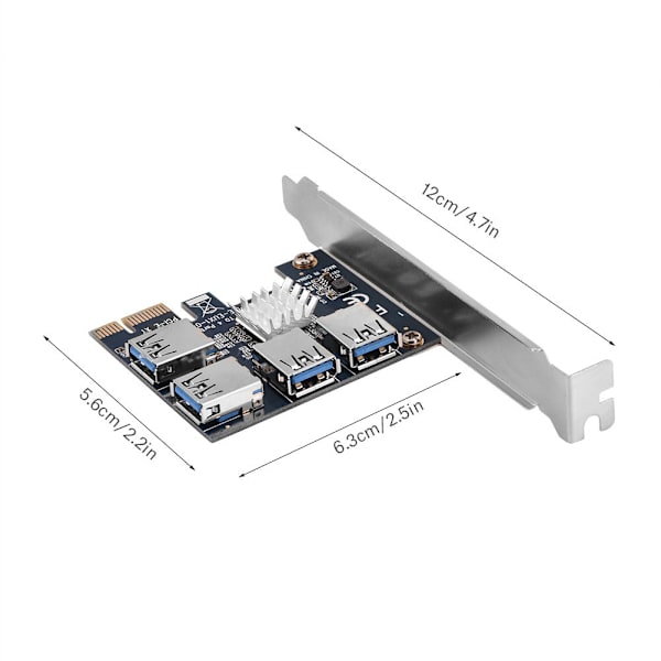 PCI-E 1 till 4 portar PCI Express USB 3.0 expansionskort adapterkort
