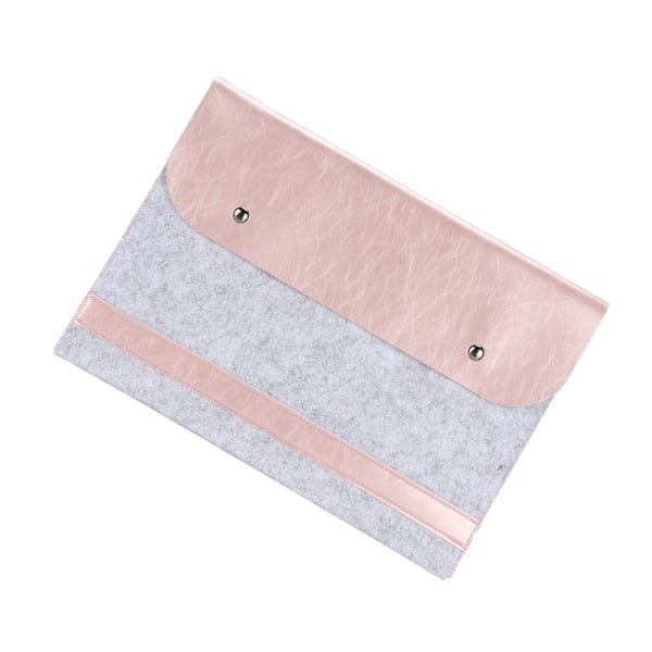 Laptopfodral Väska Dubbelskikts Flip Typ Notebook Dator Skyddande Foder Väska för MacBook Pro(Rose Gold )