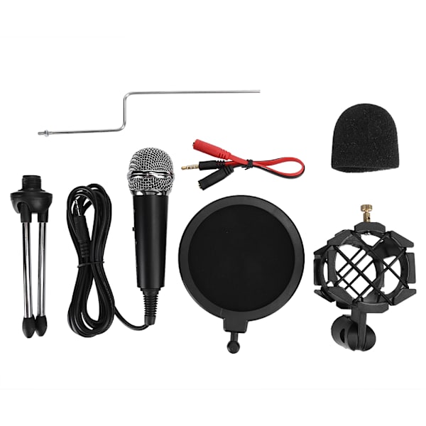 Professionell kondensatormikrofon inspelning Mini bärbar MIC-set Plug and Use