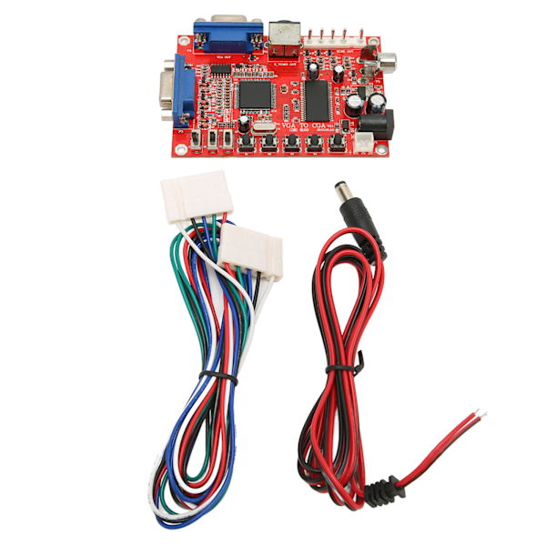 VGA till CGA CVBS S VIDEO-omvandlare Professionell HD Arcade-spel Video Converter Board för CRT LCD PDP-skärm