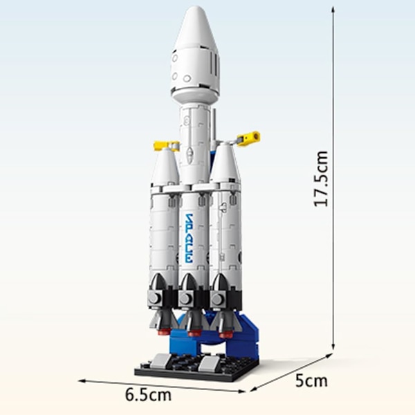 Vilbocr Falcon Heavy rymdraket byggklossset rymdkapsel för 4+ år pojkar barn presentidé Super Heavy Launch Vehicle för barn-69 delar