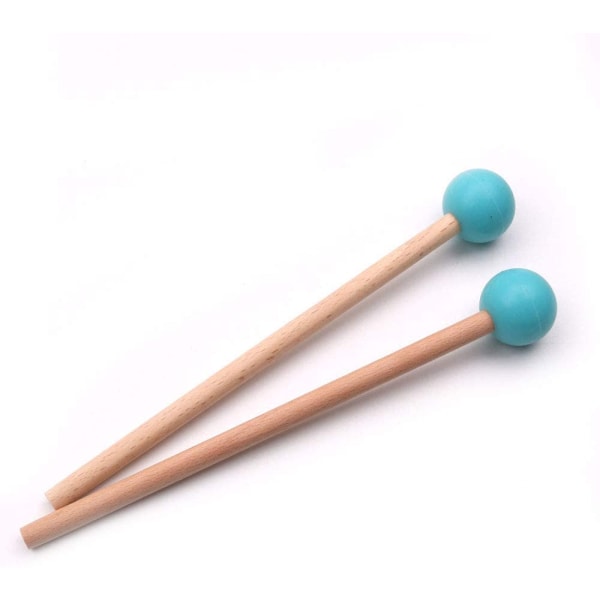 2 stk 7,28" lange blå Marimba sticks Mallets Xylofon Klaverhammer Tilbehør percussion instrument