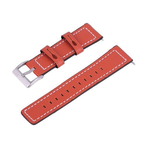 Lærrembånd for Fitbit Versa (oransje)
