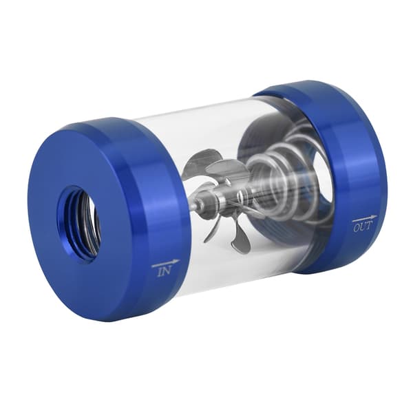 G1/4 gevind computer vandkølingssystem flow meter indikator metal udskiftning (blå)