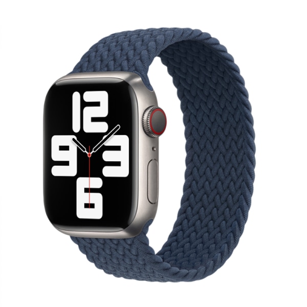 Silikoninen yksinauha, yhteensopiva Apple Watch -rannekkeen kanssa 38mm 40mm 41mm 42mm 44mm 45mm, joustava silikoni punottu elastinen urheiluranneke iWatch-sarjalle