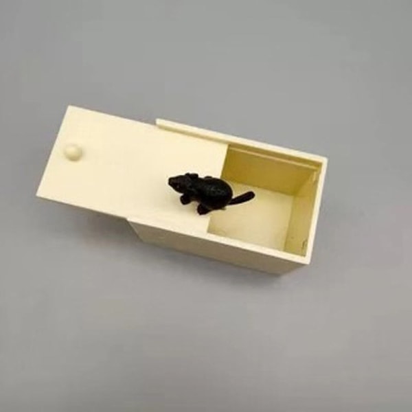 Aprillipäivän kepponen laatikko luova lahja huijaus kauhulelu puinen laatikko-skorpioni