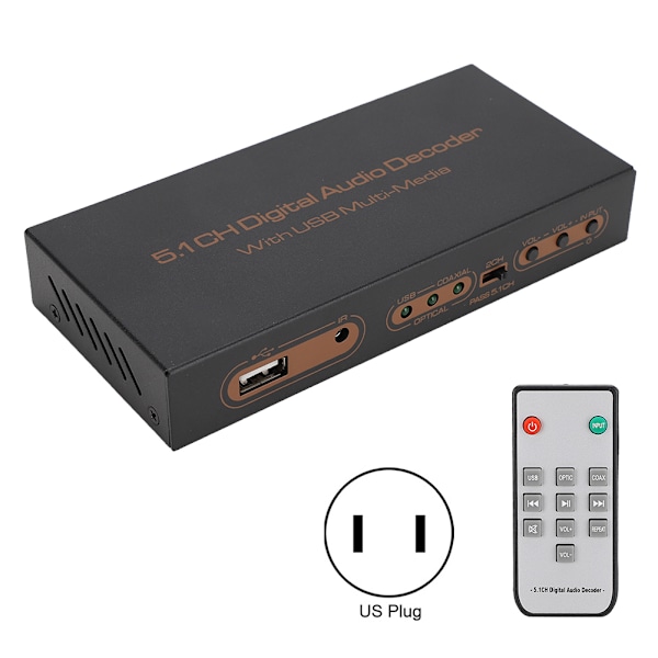 5.1 CH Flere Formater Tabsløst Afspilning Strømsvigt Hukommelse Digital Lyd Dekoder