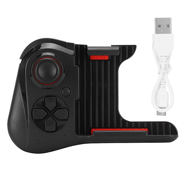 ABS Bärbar Enhands Trådlös Bluetooth Spelkontroll Gamepad Joystick för Android/IOS Svart