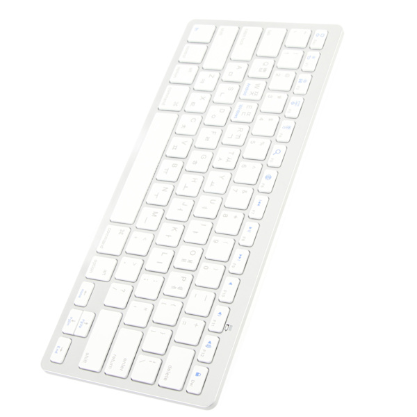 Trådløst tastatur Mini 78 taster Ultra tynt bærbart hvitt datamaskintastatur for Android for OS X for IOS for WindowsKorean