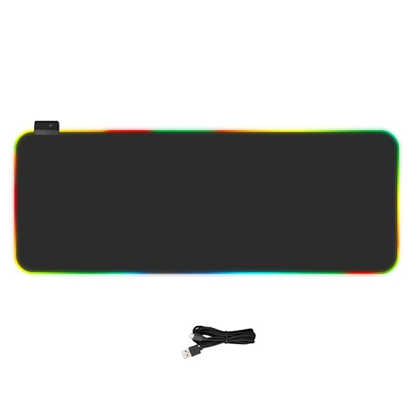 RGB Farverig Lys USB Åndedræt Baggrundsbelyst Musemåtte Gaming Musemåtte