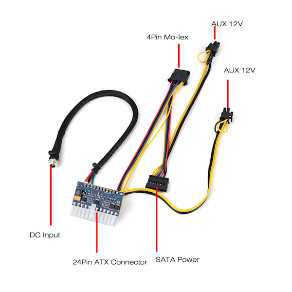 24-pin DC ATX/MINI/ITX virtalähde 12V DC tulo 250W lähtötehokytkin virtalähdemoduuli PC:lle
