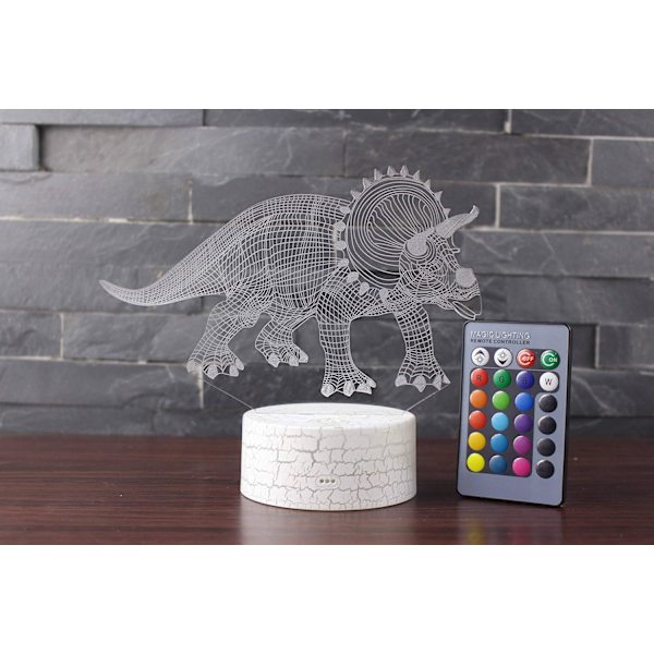 3D Illusion Natlys Superhelt Tre Mønstre 16 Farveændring Dekor Lampe Bordlampe