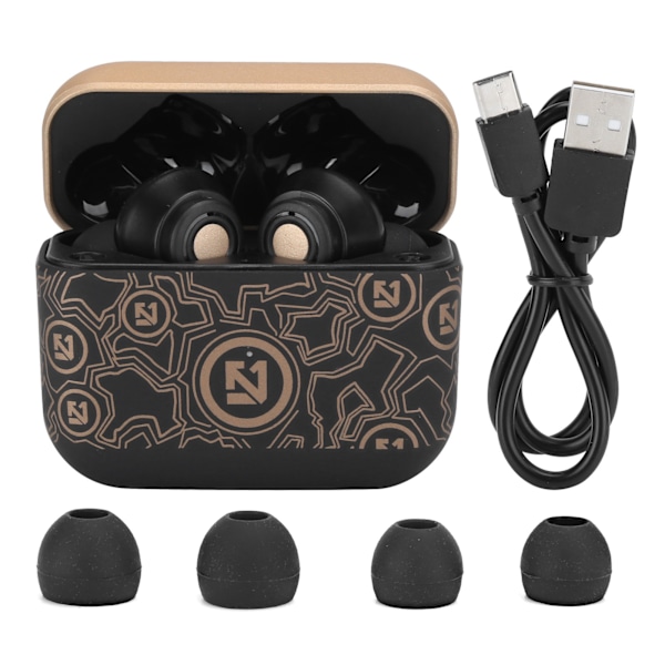 Ts100 för Bluetooth 5.0 trådlöst headset svettsäkert HIFI stereo sport hörlurar med mikrofonSvart