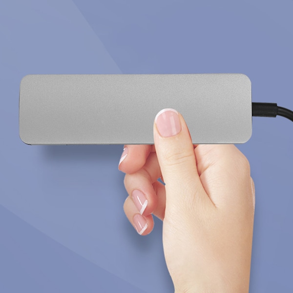 5-in-1 USB-C - 4-porttinen USB + Android-lähtöportin monitoiminen telakointiasema