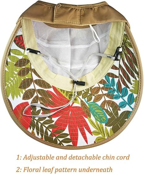 Solhattar för kvinnor Bred Brätte Solhatt UV-skydd Mössor Floppy Strand Packable Visor Khaki