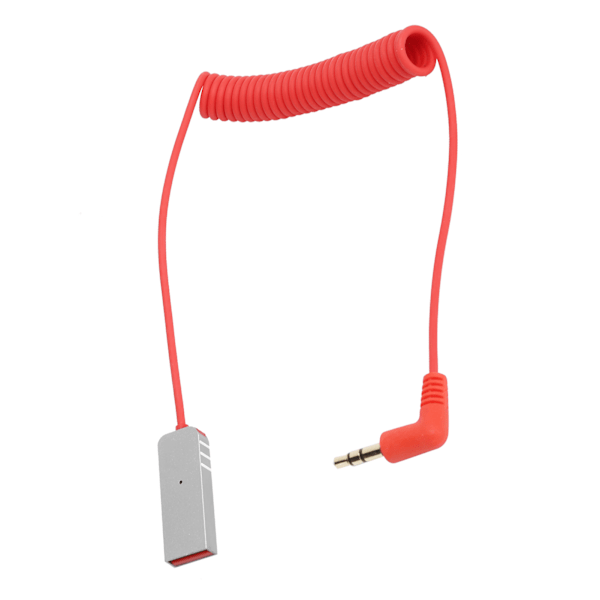 Auton/kodin Bluetooth 5.0 -kelakaapeliadapteri USB-vastaanotin Mini 3,5 mm Aux-ääniadapteriPunainen