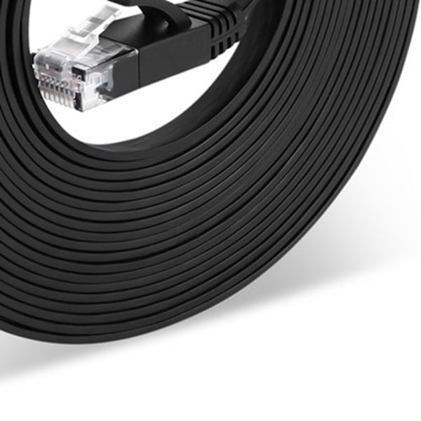 1000 Mbps Gigabit nettverkskabel 98ft RJ45 Port CAT6 nettverkskabel Ethernet-kabel for rutere datamaskiner svart