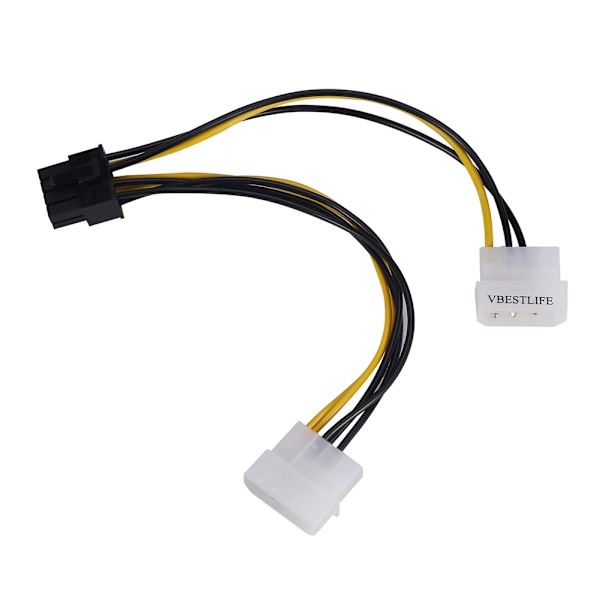 16cm 5 tuuman 8-pin PCI Express -uros - kaksois LP4 4-pin IDE -virtakaapeliadapteri