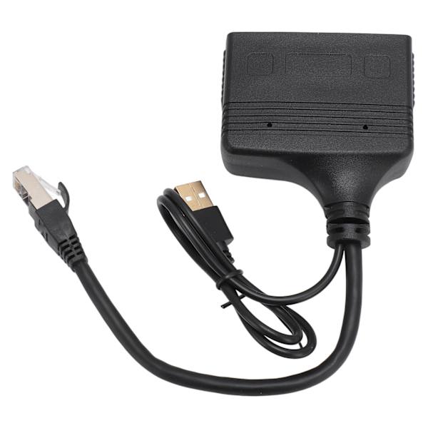 Ethernet-splitter 1 inn 4 ut RJ45-grensesnitt 1000 Mbps gullbelagt pin sikker stabil signal LAN-splitter for bryter TV PC
