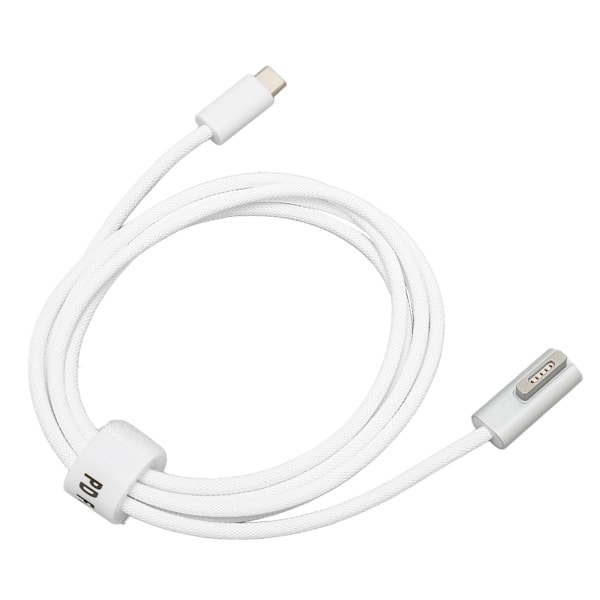Typ C till Magsafe-kabel 1,7 m vävtråd Typ C till Magsafe 1/2 adapter PD 100W laddningskabel för OS bärbar dator Typ C till Magsafe 2 T-huvud