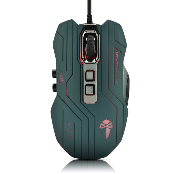 LUOM G5 3200 DPI USB kablet 9 programmerbare knapper spillmus Grønn