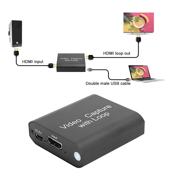4K USB 2.0 HDMI HD Capture Acquisition Card Box Video Recorder Digital Converter
