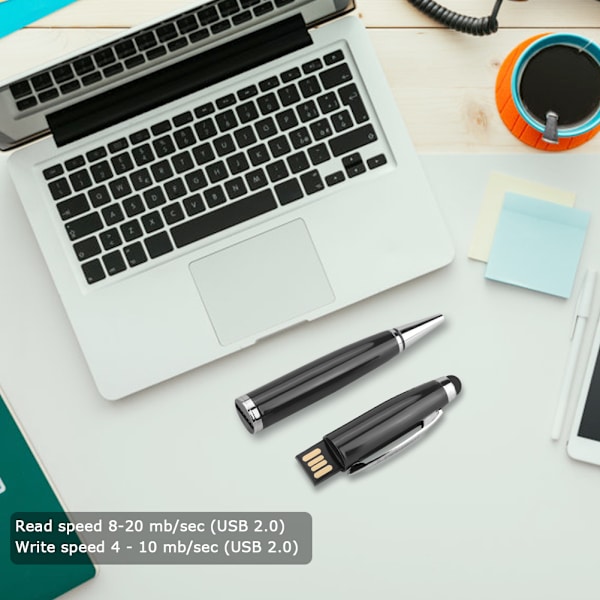 Tre i ett Multifunktion USB Flash Disk Pekskärm Penna Svart 32G