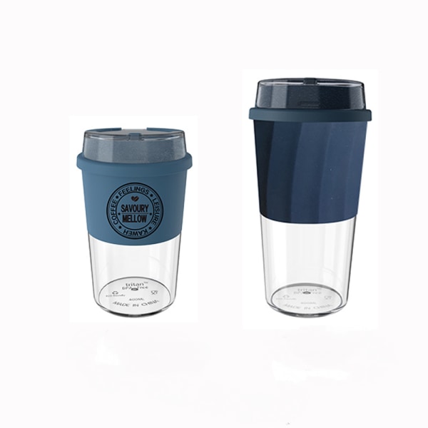 Vannkopp i plast, high-end kaffekopp mørkeblå 300ml